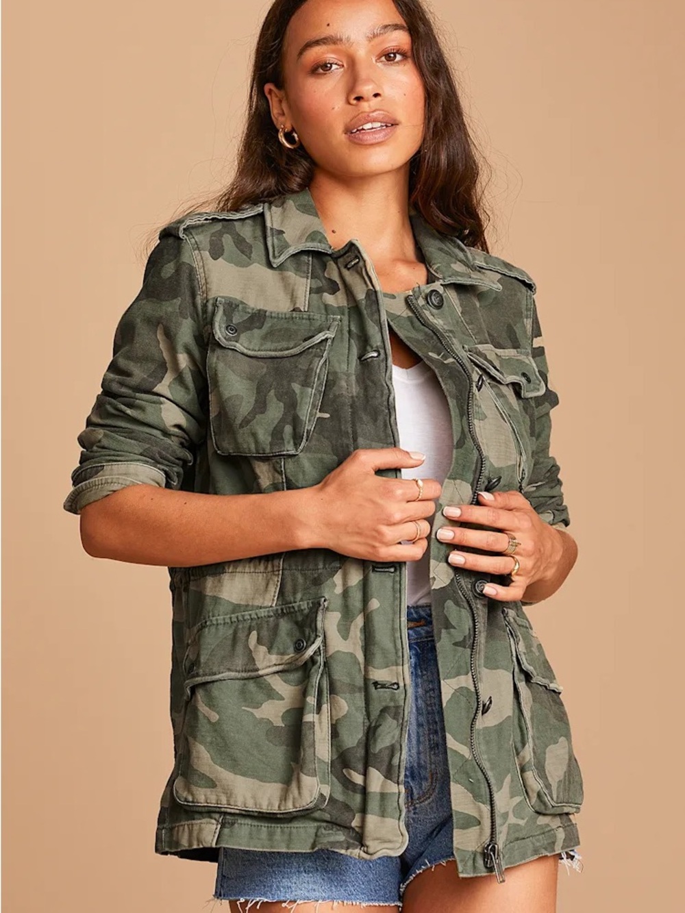 Free People Not Your Brother’s Surplus Camo Jacket